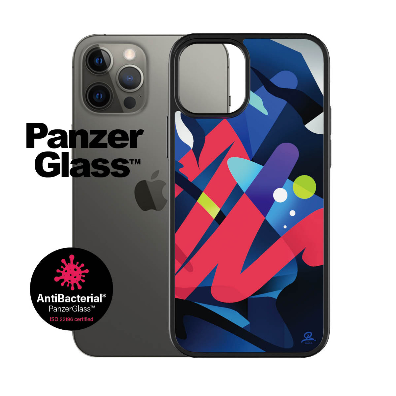 Гръб PanzerGlass Artist Edition ClearCase за Iphone 12/12 Pro  - Цветен