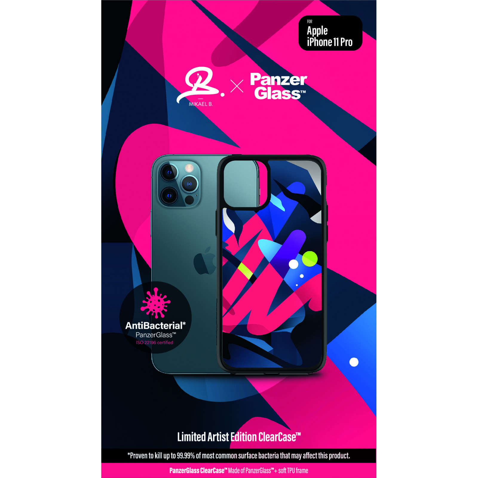 Гръб PanzerGlass Artist Edition ClearCase за Iphone 11 Pro  - Цветен
