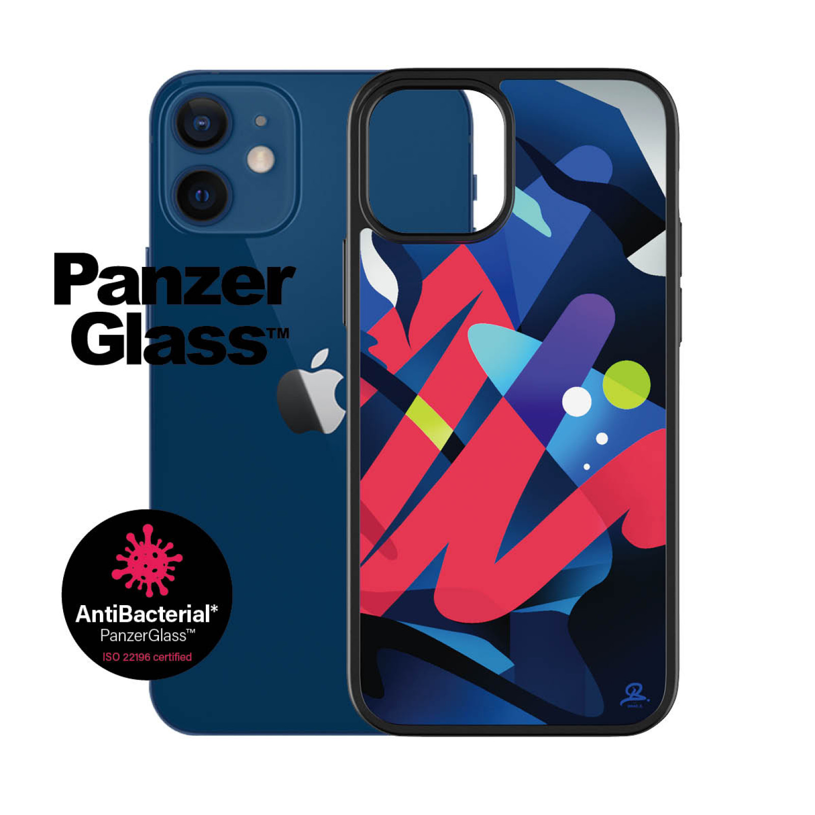 Гръб PanzerGlass Artist Edition ClearCase за Iphone 12 mini - Цветен