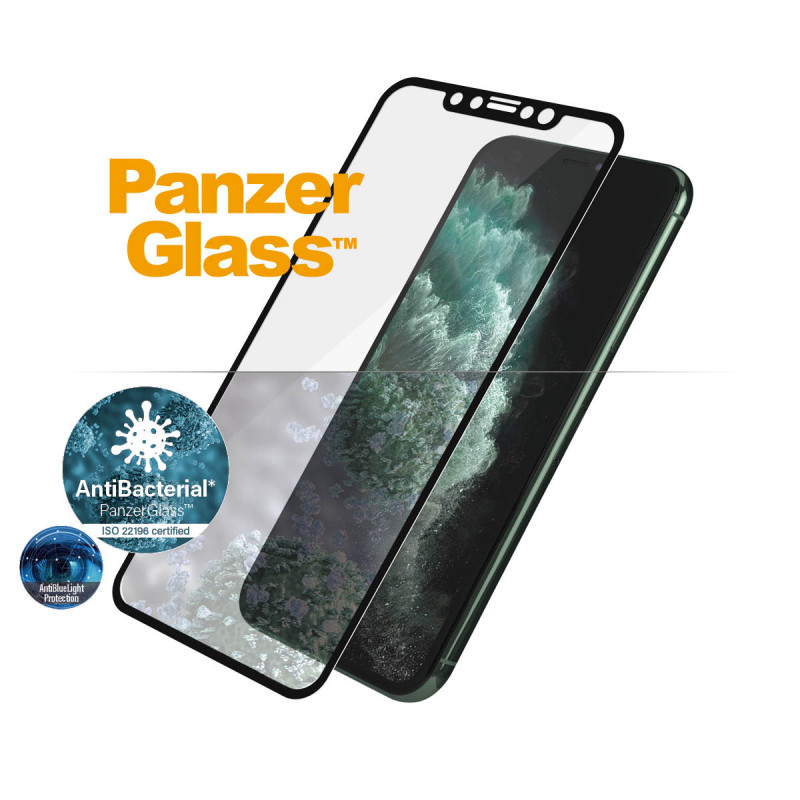Стъклен протектор PanzerGlass за Apple Iphone Xs Max/11 Pro Max AntiBlueLight, AntiBacterial CaseFriendly, Black