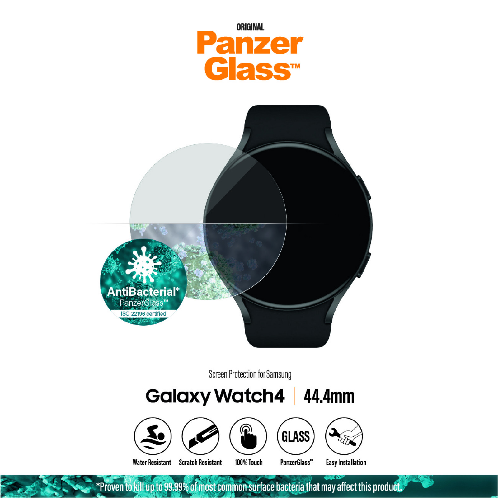 Стъклен протектор за часовник PanzerGlass за Samsung Galaxy Watch 4, 44.4mm