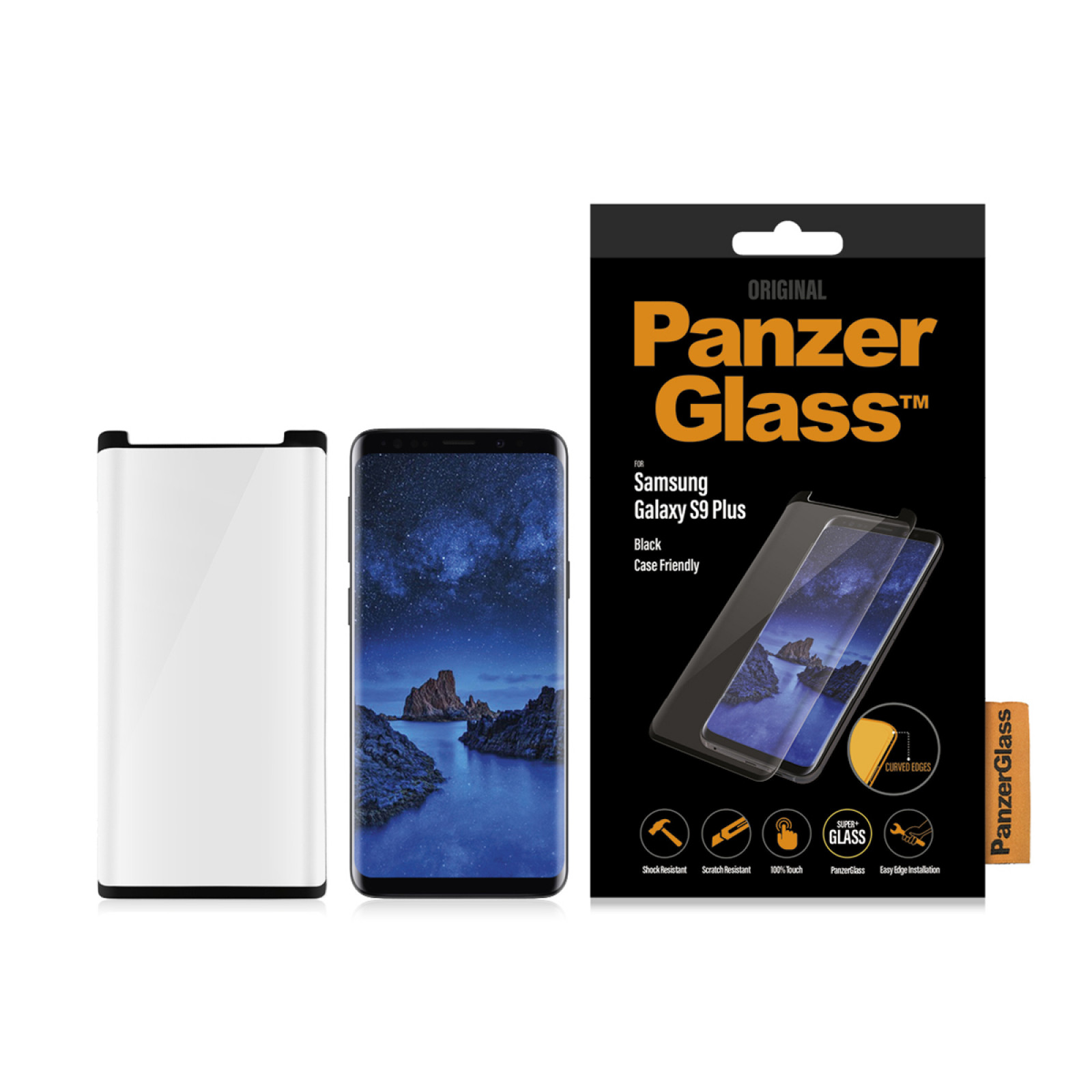 Стъклен протектор PanzerGlass за Samsung Galaxy S9 Plus - Черен