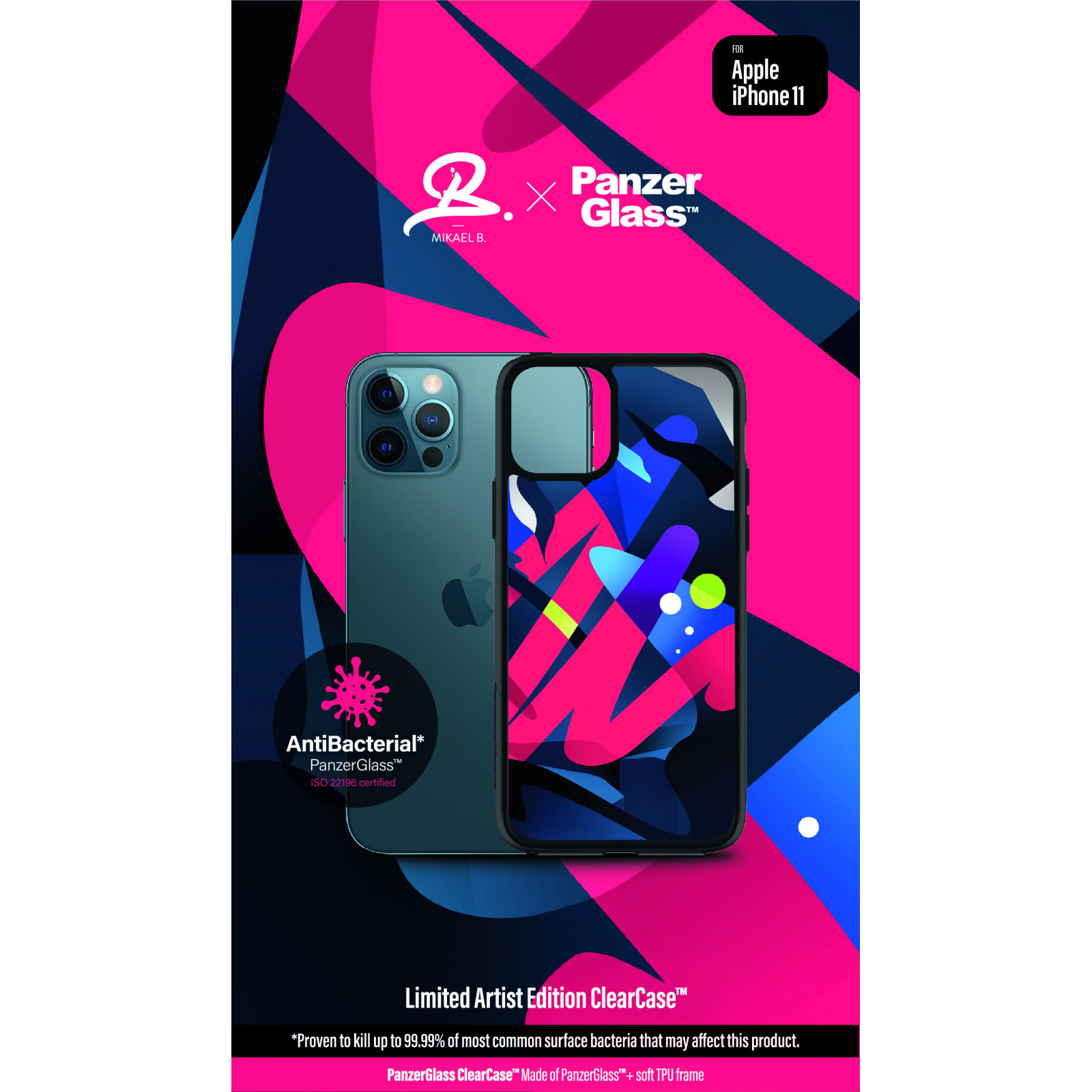 Гръб PanzerGlass Artist Edition ClearCase за Iphone 11  - Цветен