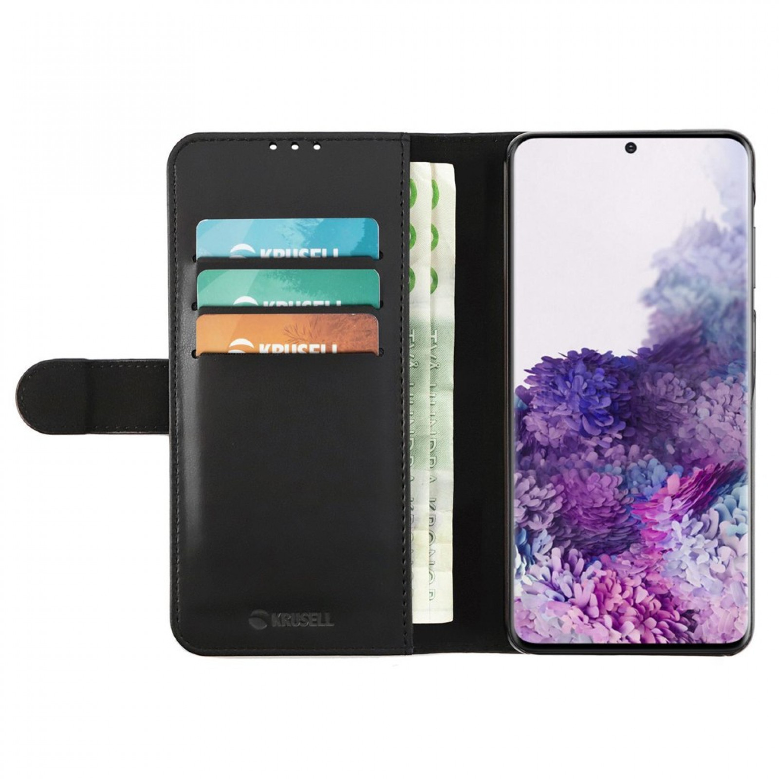 Калъф Krusell Phone Wallet за Samsung Galaxy S22 Ultra - Черен
