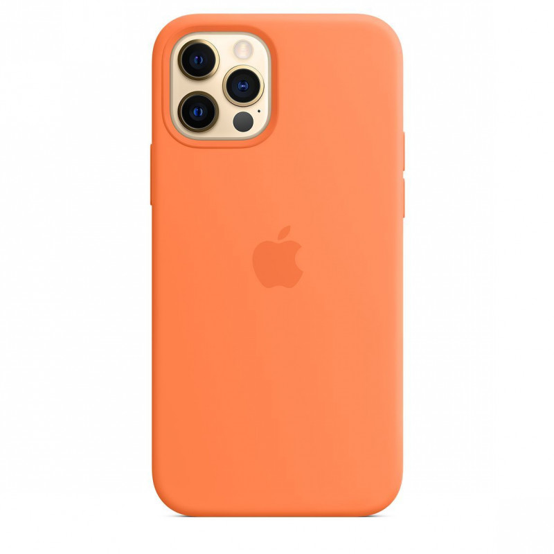 Оригинален гръб Apple Silicone Magsafe Cover за iPhone 12/12 Pro - Kumquat, MHKY3ZM/A