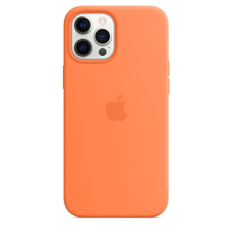 Оригинален гръб Apple Silicone Magsafe Cover за iPhone 12 Pro Max - Orange, MHL83ZM/A