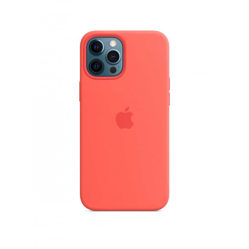 Оригинален гръб Apple Silicone Magsafe Cover за iPhone 12 Pro Max - Pink Citrus, MHL93ZM/A