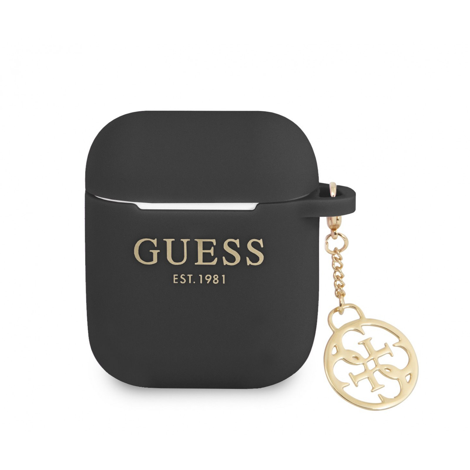 Калъф Guess 4G Charms Silicone Case за Airpods 1/2 - Черен