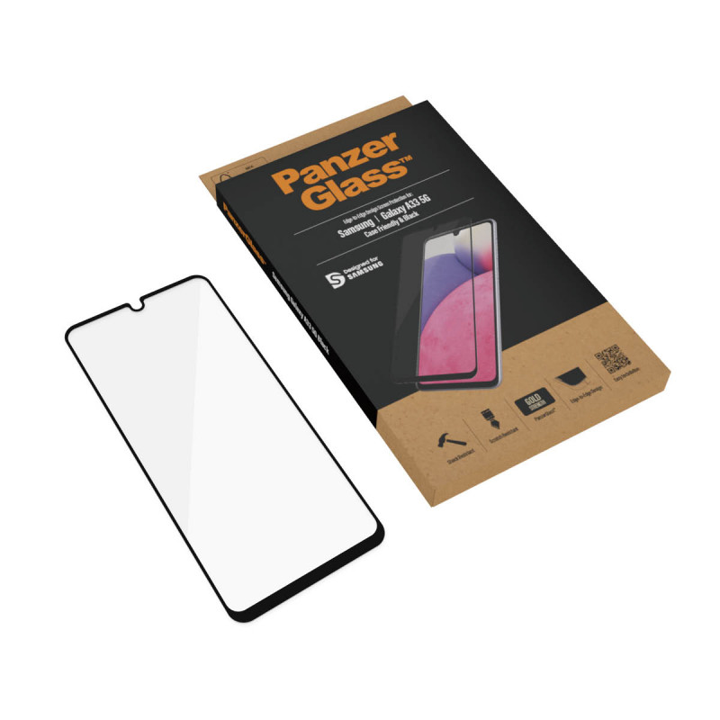 Стъклен протектор PanzerGlass за Samsung Galaxy A33 5G , CaseFriendly - Черен