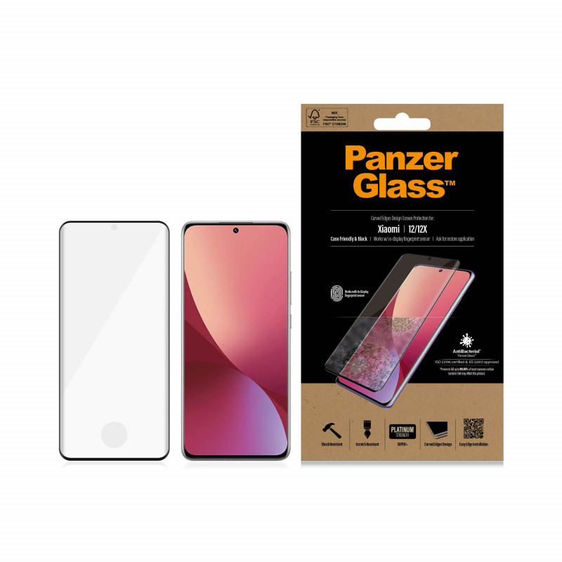 Стъклен протектор PanzerGlass за Xiaomi 12/12x Cas...