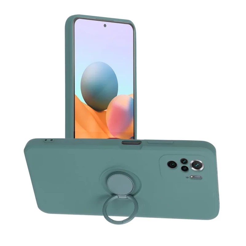 Гръб Forcell SILICONE RING Case за XIAOMI Redmi NOTE 11 / 11S - Зелен
