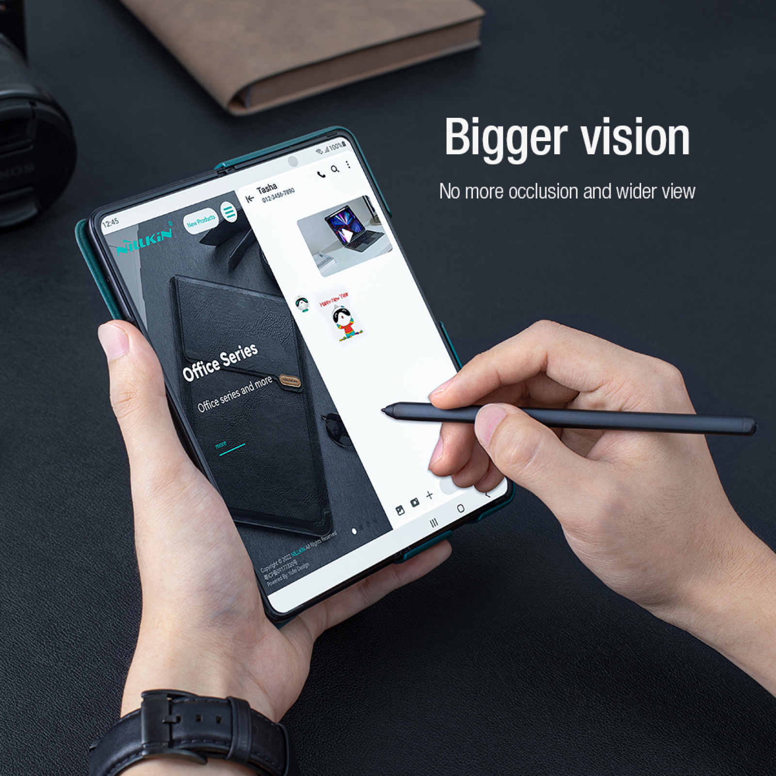 Калъф Nillkin qin leather case за Samsung Galaxy Z Fold 3 - Черен