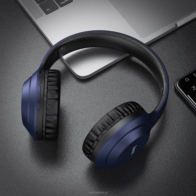 Bluetooth слушалки  HOCO W30 Fun, SinglePoint, On-Ear - Сини