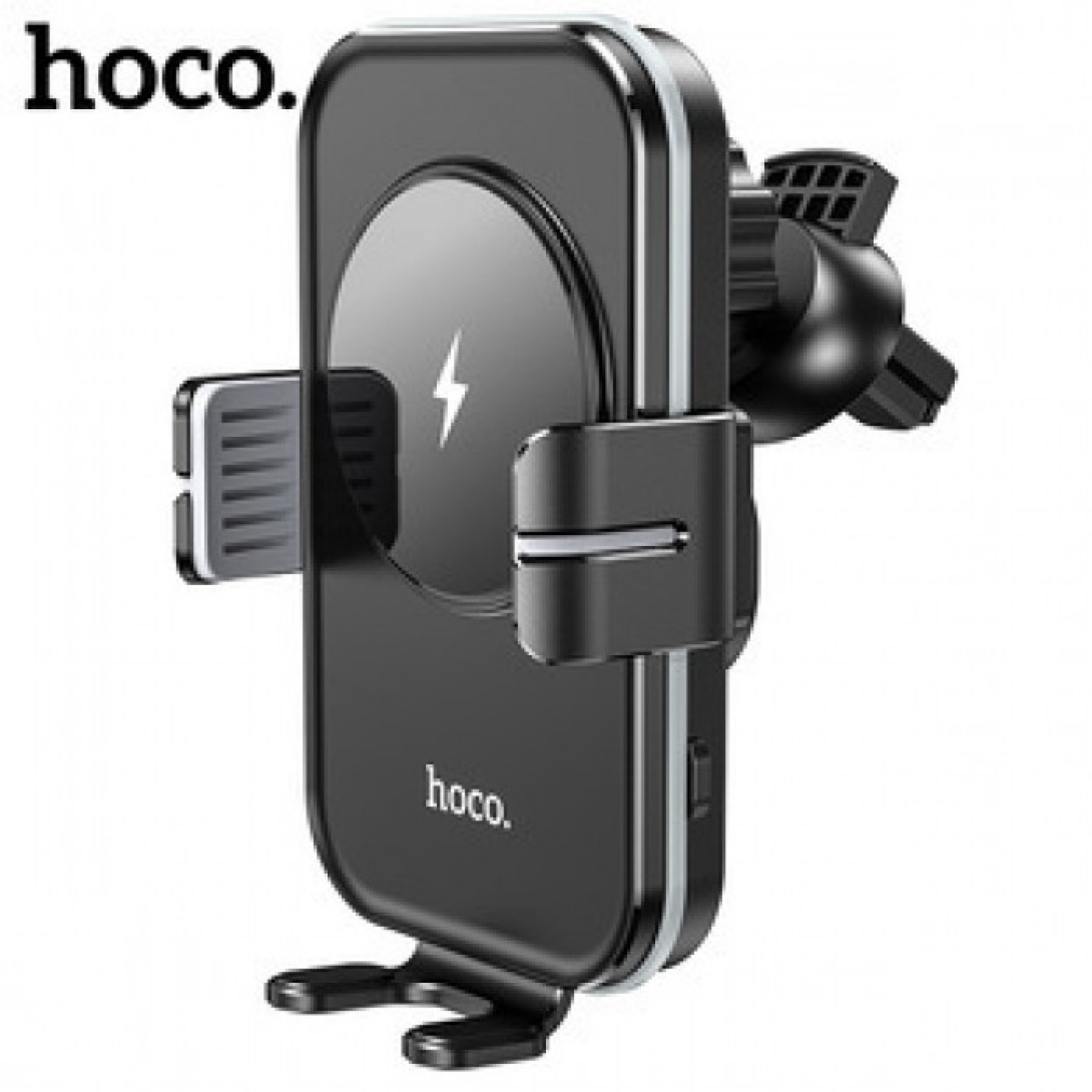 Стойка за кола с безжично зареждане Hoco CA80 Buddy smart wireless  - Черна
