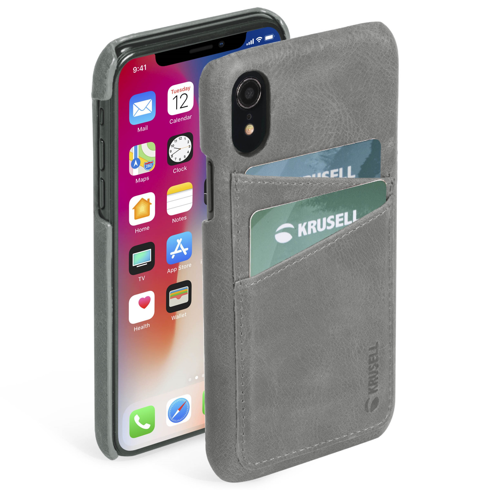 Гръб Krusell Sunne 2 Card Cover за Apple Iphone XR - Vintage Green