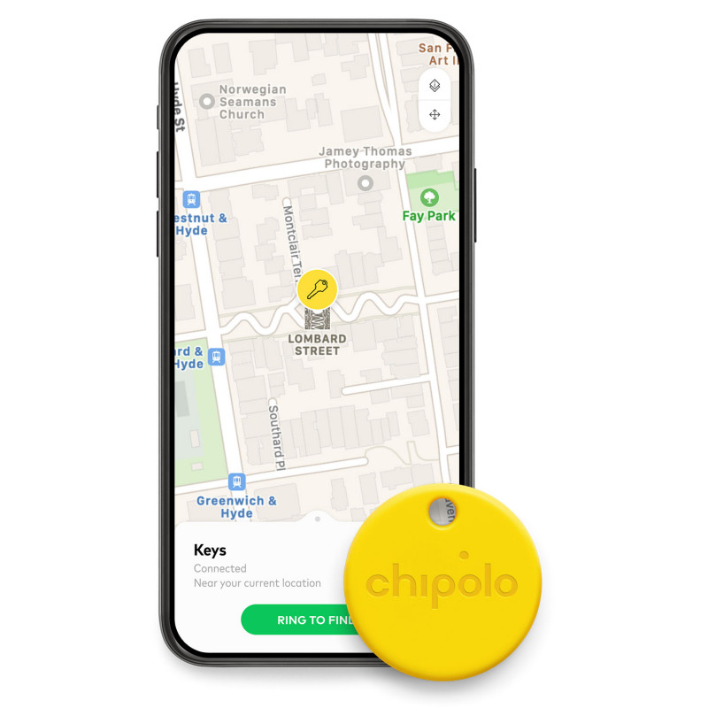 Тракер за ключове CHIPOLO One iPhone/Android - Жълт