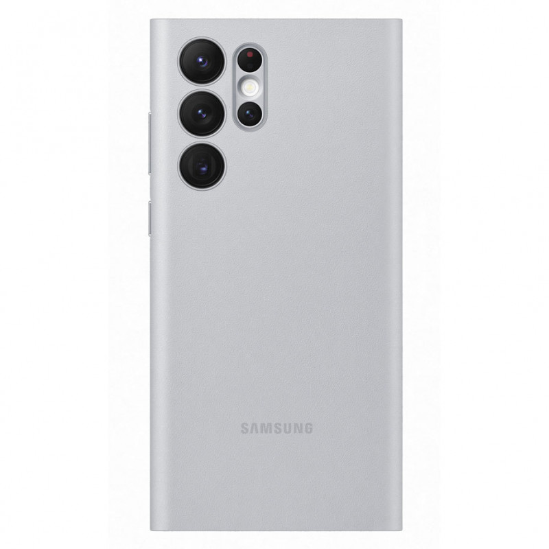 Оригинален Гръб Samsung LED View Cover за Galaxy S22 Ultra Light Gray, EF-NS908PJE