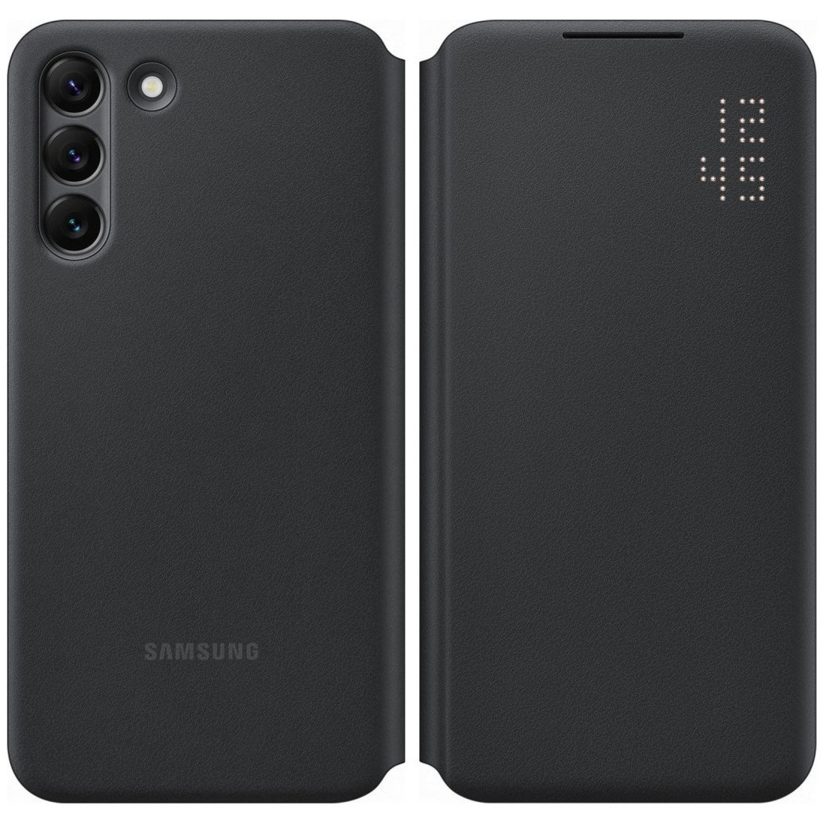 Оригинален калъф Samsung LED View Case за Samsung Galaxy S22  - Черен, EF-NS901PBE