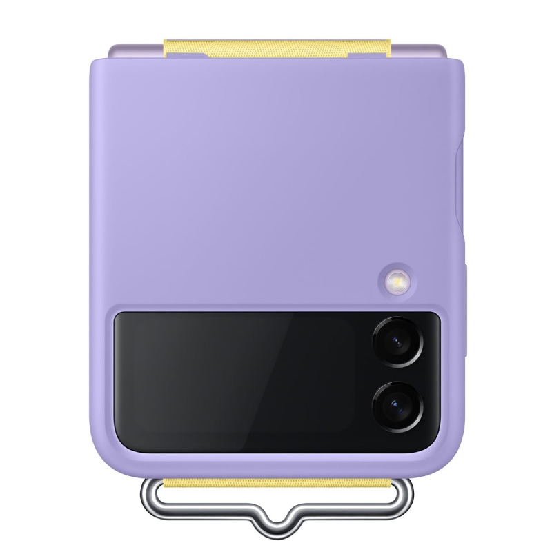 Гръб Samsung Silicone Cover with Strap за Galaxy Z Flip 3 - Лилав, EF-GF711TVE