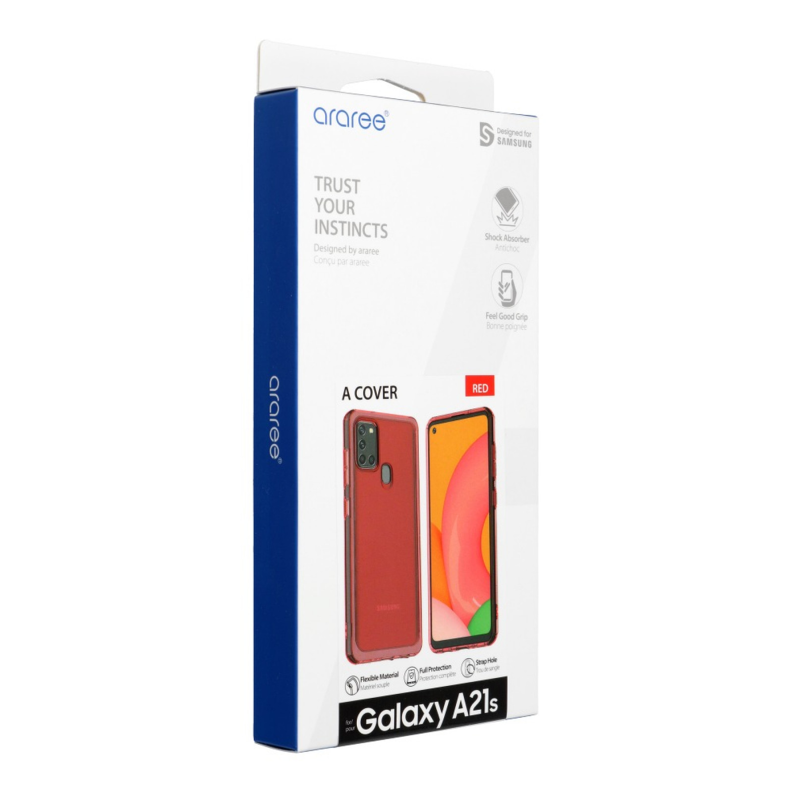 Гръб Araree Cover за Samsung Galaxy A21s - Червен