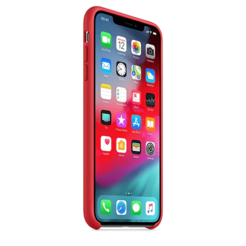 Оригинален гръб Apple Silicone Cover за iPhone XS Max - Червен, MRWH2ZM/A