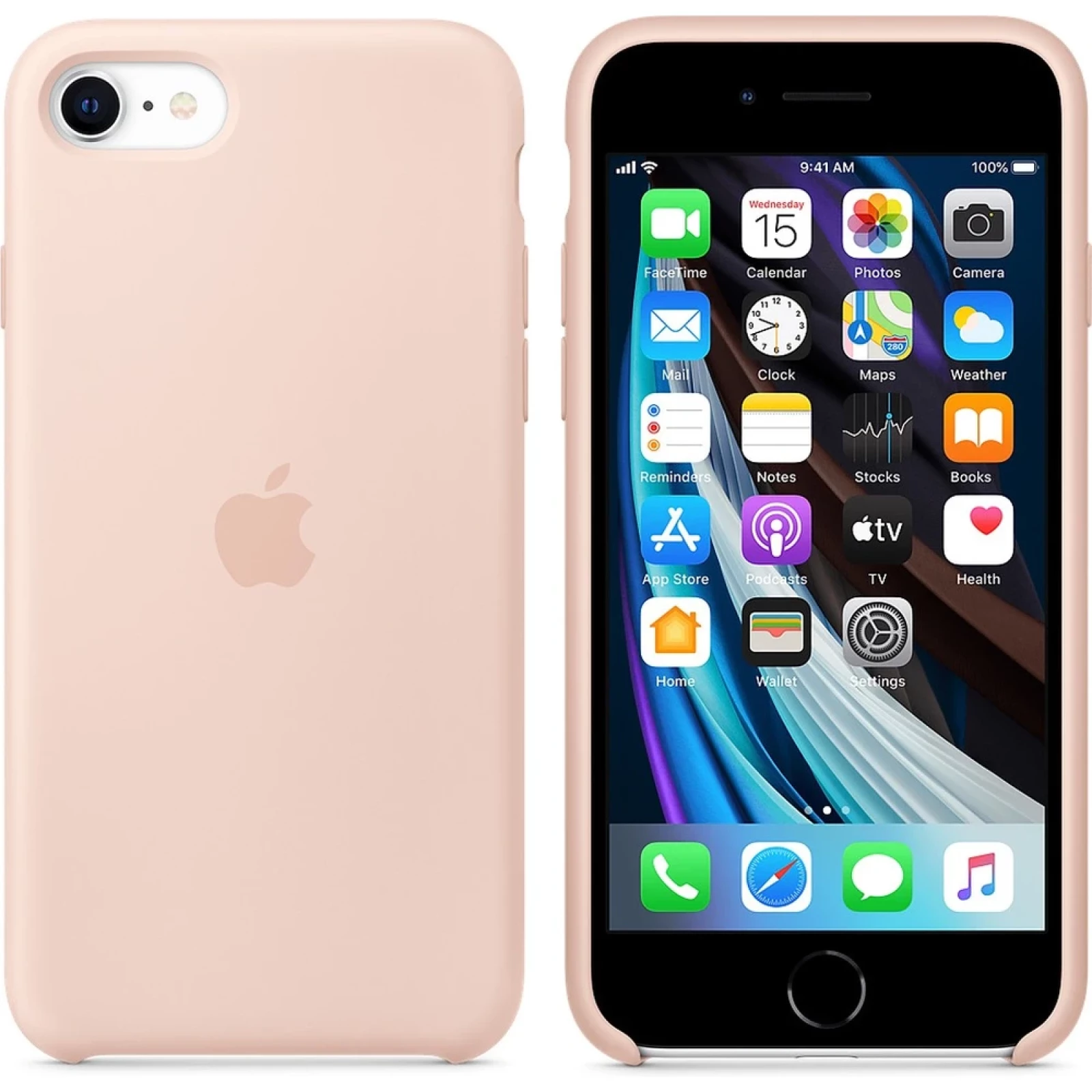 Ориринален гръб Apple Silicone Cover за iPhone 7/8/SE2020/SE2022 - Pink Sand, MXYK2ZM/A