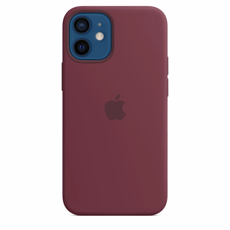 Оригинален гръб Apple Silicone Magsafe Cover за iPhone 12 Mini - Plum, MHKQ3ZM/A