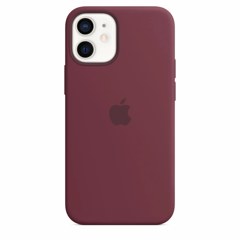 Оригинален гръб Apple Silicone Magsafe Cover за iPhone 12 Mini - Plum, MHKQ3ZM/A