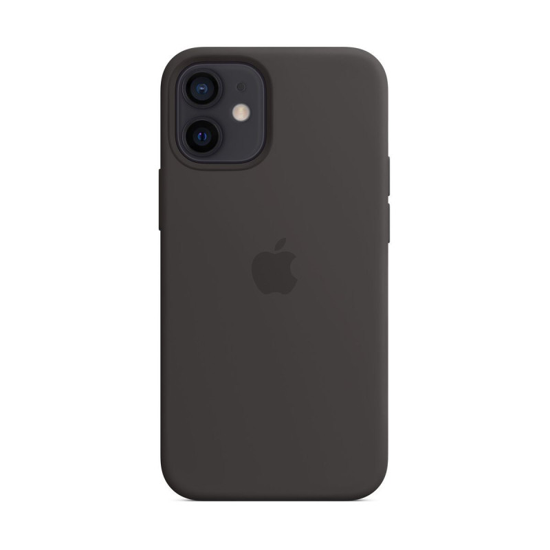Оригинален гръб Apple за iPhone 12 Mini, Silicone Magsafe Cover, Черен, MHKX3ZM/A