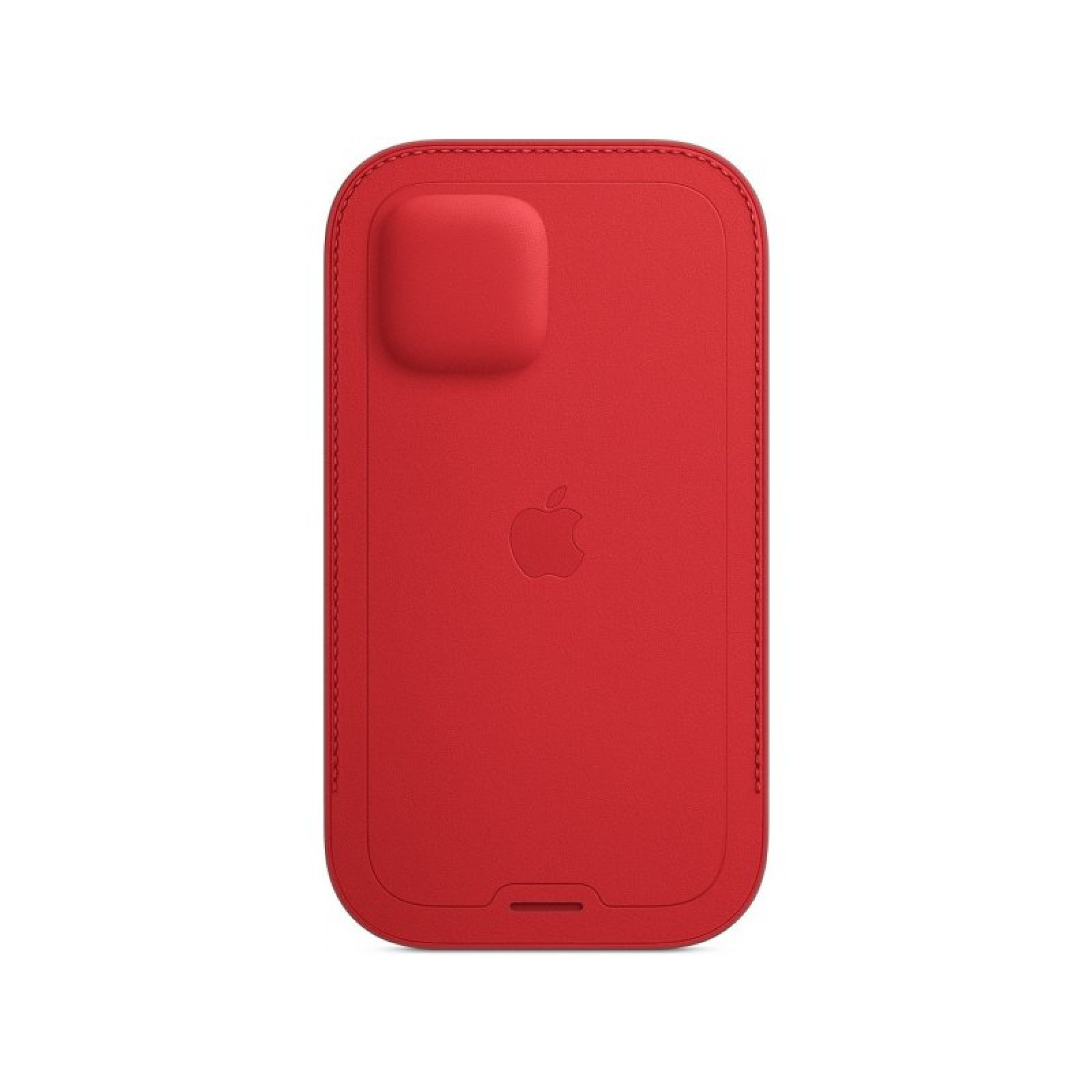 Оригинален калъф  Apple Leather Sleeve MagSafe Cover за iPhone 12/12 Pro - Червен, MHYE3ZM/A
