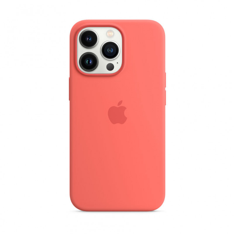 Оригинален гръб  Apple Silicone Magsafe Cover за iPhone 13 Pro - Pink Pomelo,MM2E3ZM/A