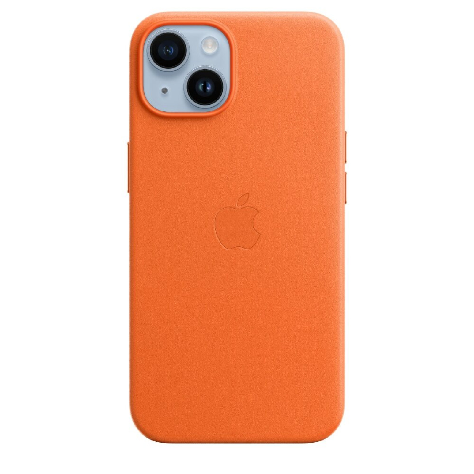 Оригинален гръб Apple Leather Magsafe Cover за iPhone 14/13 - Orange, MPP83ZM/A
