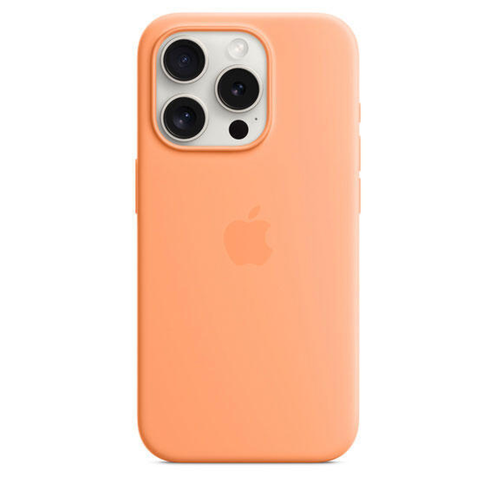 Оригинален гръб  Apple Silicone Magsafe Cover за iPhone 15 Pro - Orange Sorb, MT1H3ZM/A