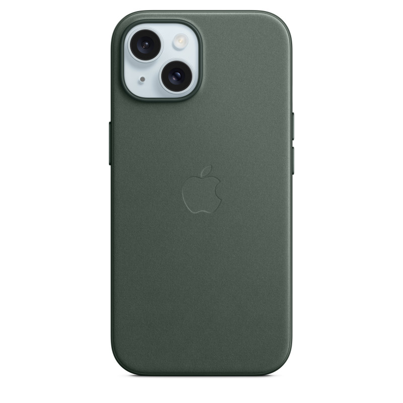 Оригинален гръб Apple за iPhone 15, FineWoven Case, MagSafe, Зелен, MT3J3ZM/A