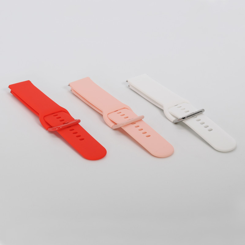Каишки за Smart Watch 20mm, трио- Розов,червен,бял