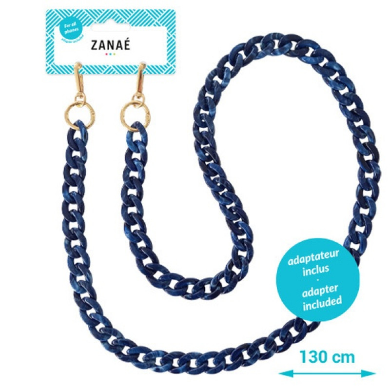 Огърлица за мобилен телефон Zanae, Phone necklaces, L size, Deep Ocean, Син 