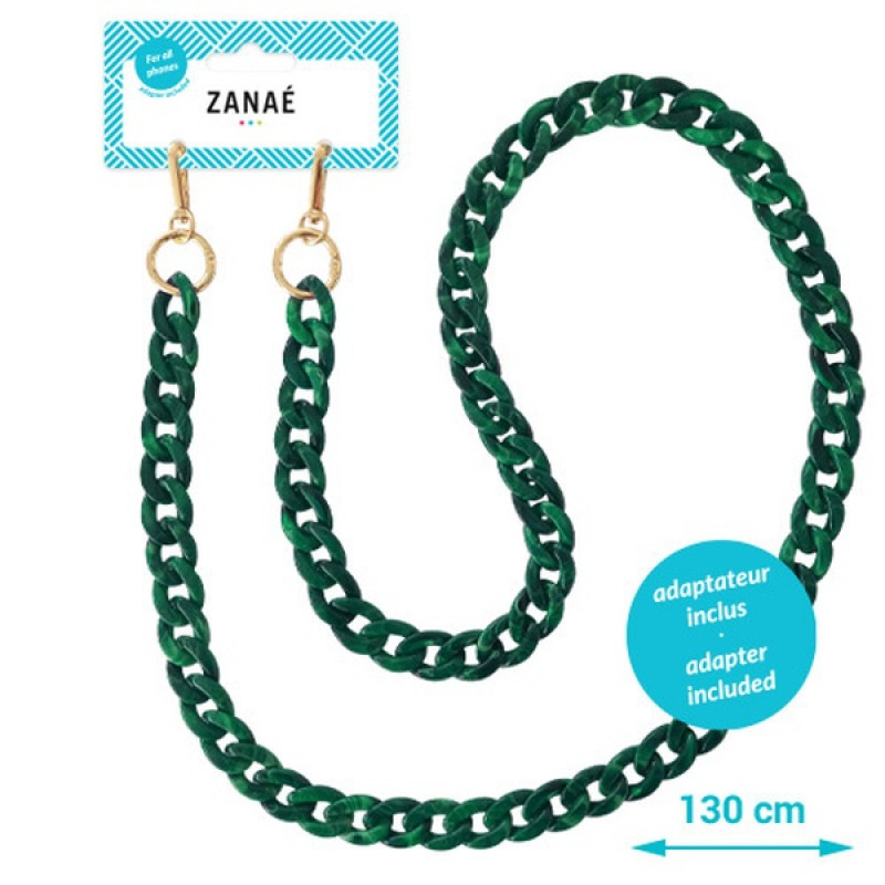 Огърлица за мобилен телефон Zanae, Phone necklaces, L size,  Jade, Зелен