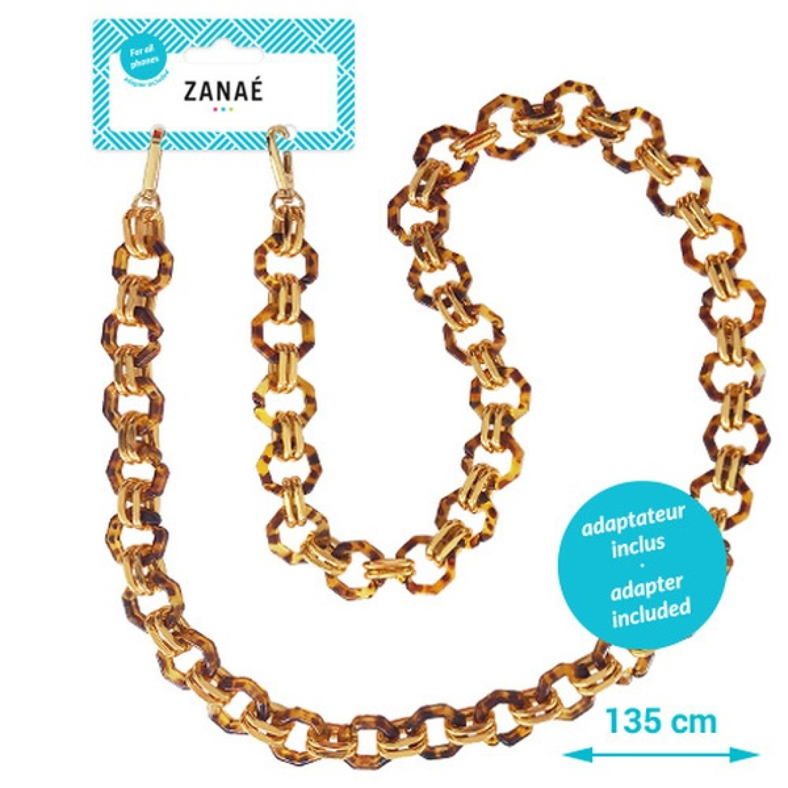 Огърлица за мобилен телефон Phone necklaces -  Golden globe L size