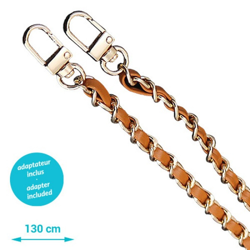 Огърлица за мобилен телефон  Zanae, Phone necklaces  Leather - Кафява L size