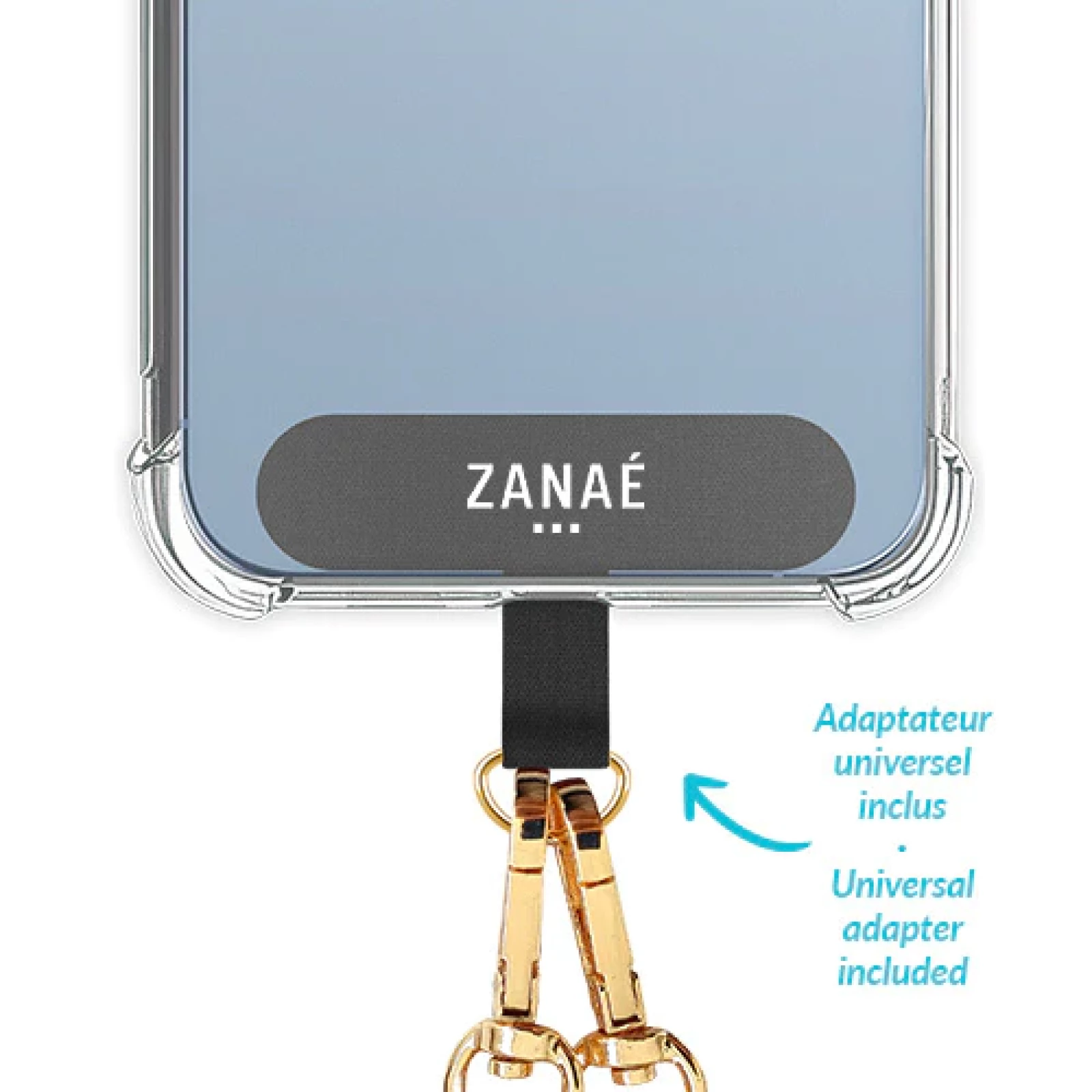 Огърлица за мобилен телефон Zanae, Phone Chain Necklaces, Mate rodeo, (large-links), L size, Сива