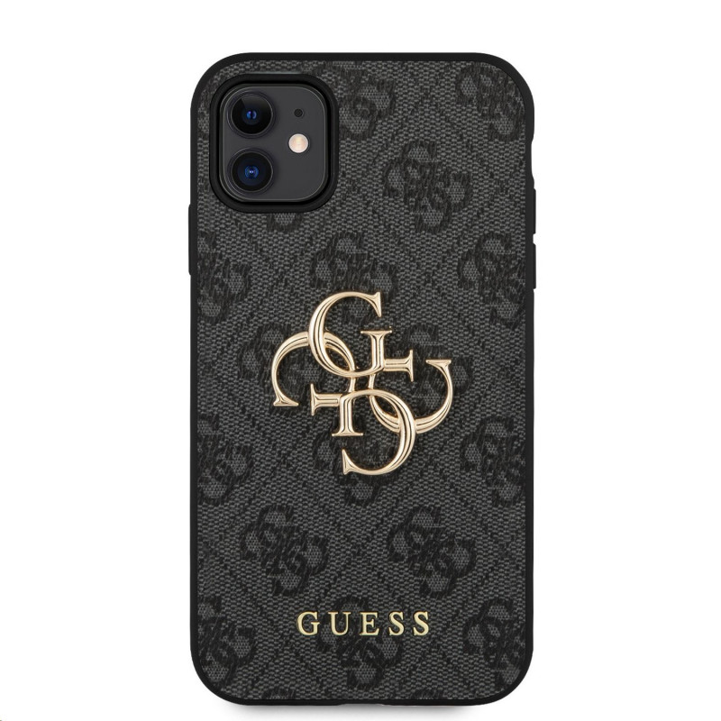 Гръб Guess PU 4G Metal Logo Case за iPhone 11 - Сив