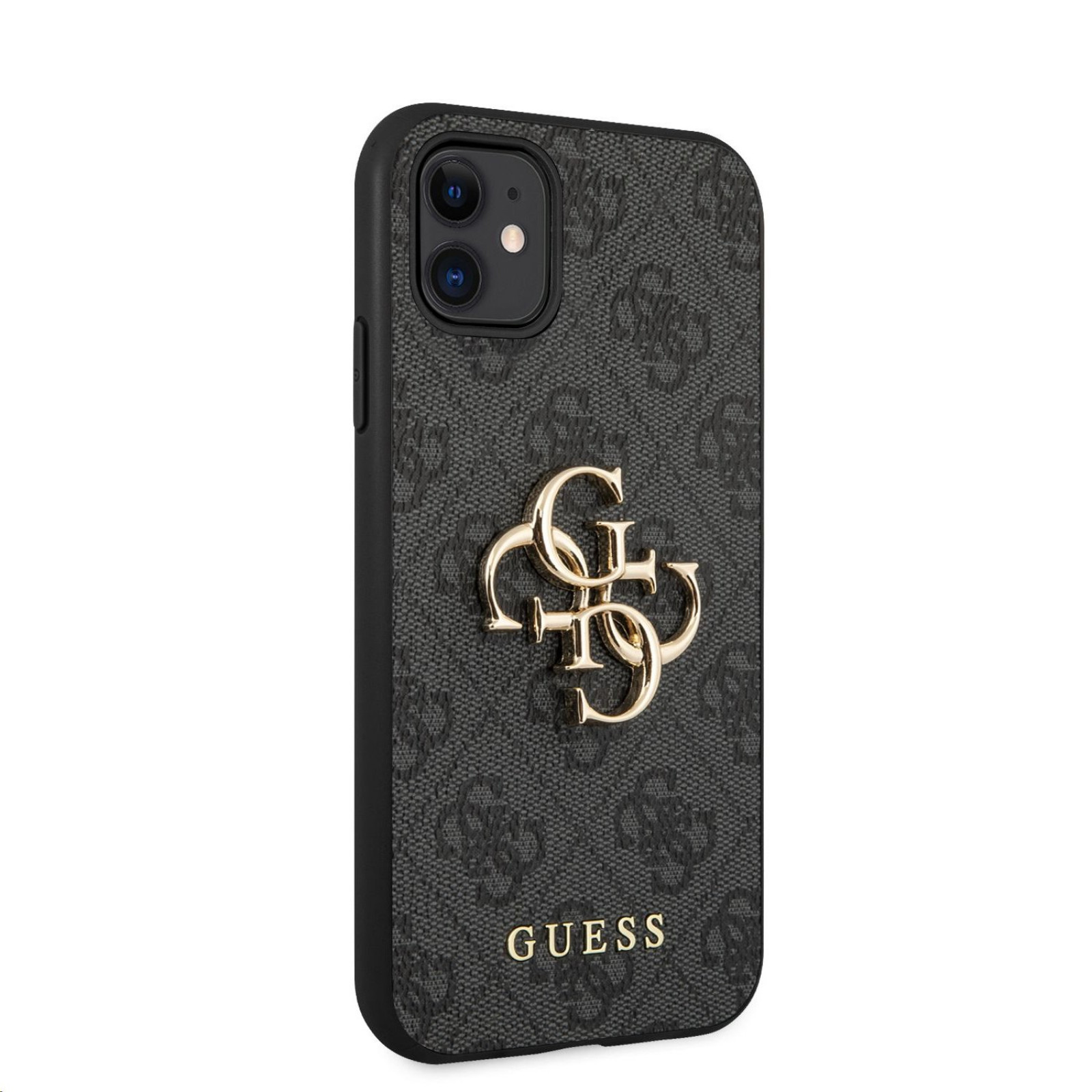 Гръб Guess PU 4G Metal Logo Case за iPhone 11 - Сив