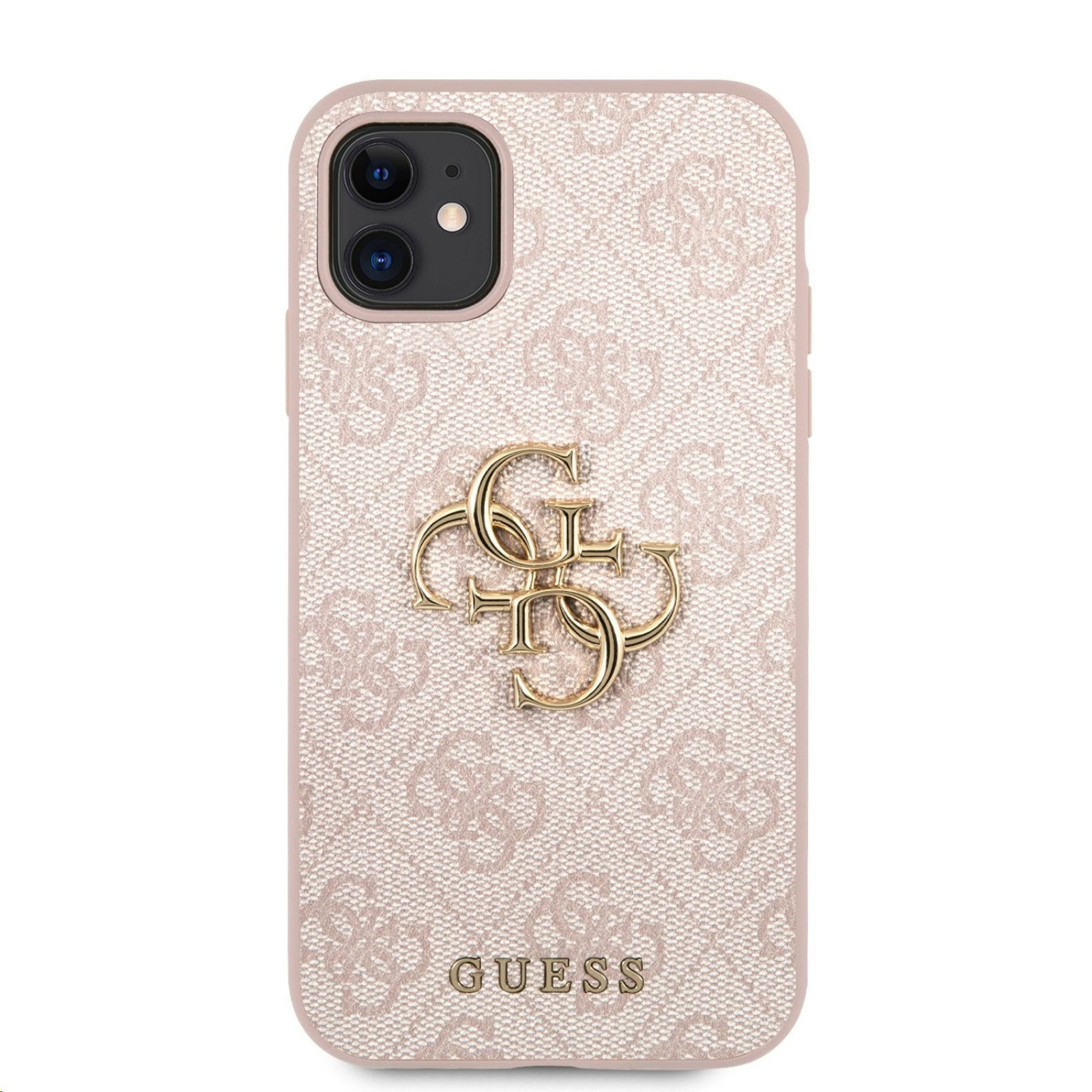 Гръб Guess PU 4G Metal Logo Case за iPhone 11  - Розов