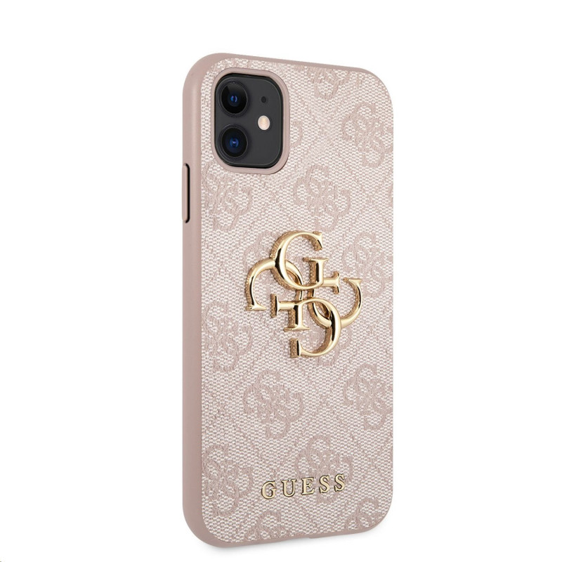 Гръб Guess PU 4G Metal Logo Case за iPhone 11  - Розов