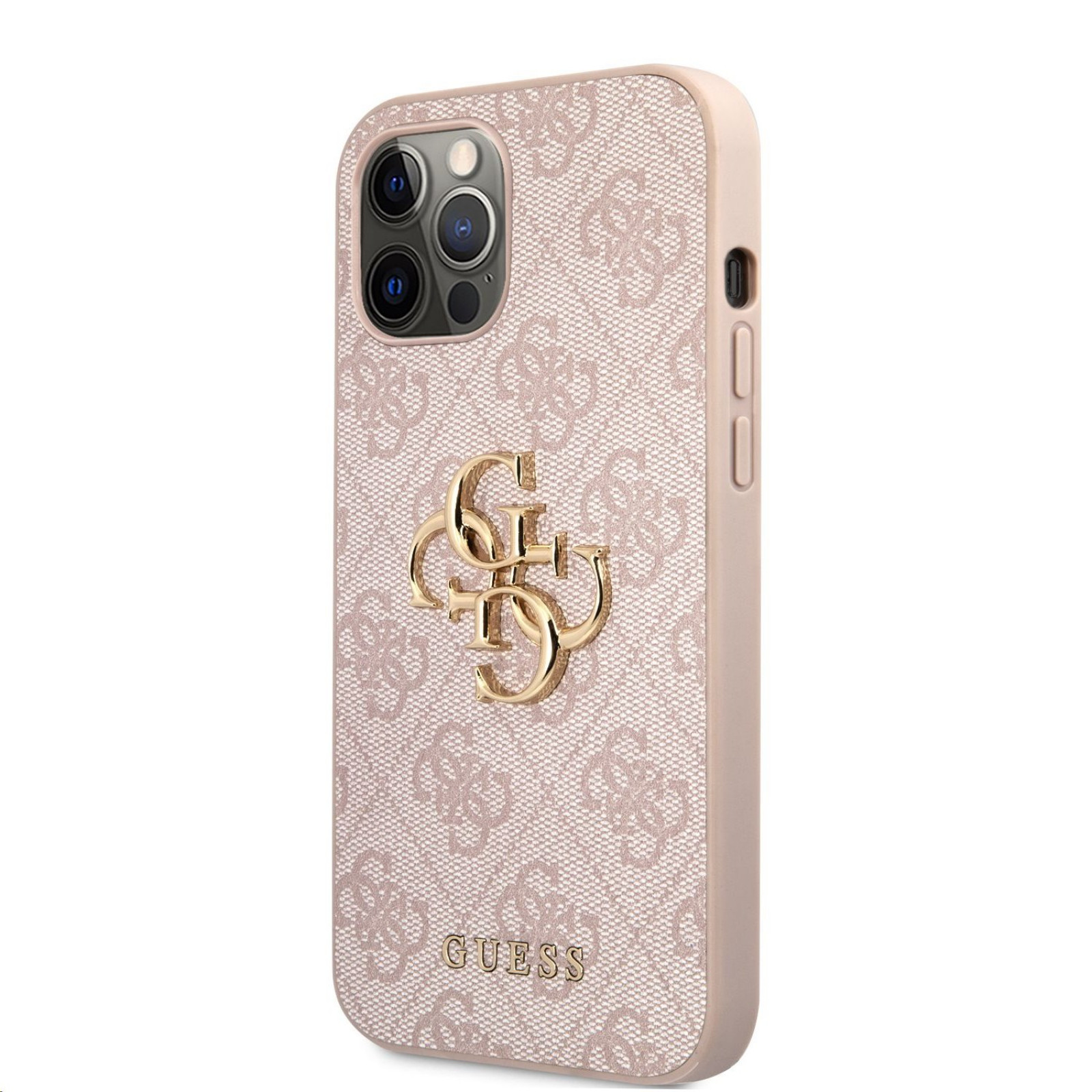 Гръб Guess PU 4G Metal Logo Case за iPhone 12 Pro Max  - Розов