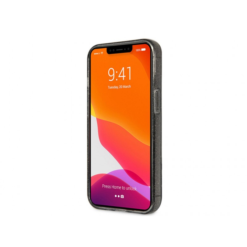 Гръб Guess TPU Big 4G Full Glitter Case за iPhone 13 Pro Max - Черен