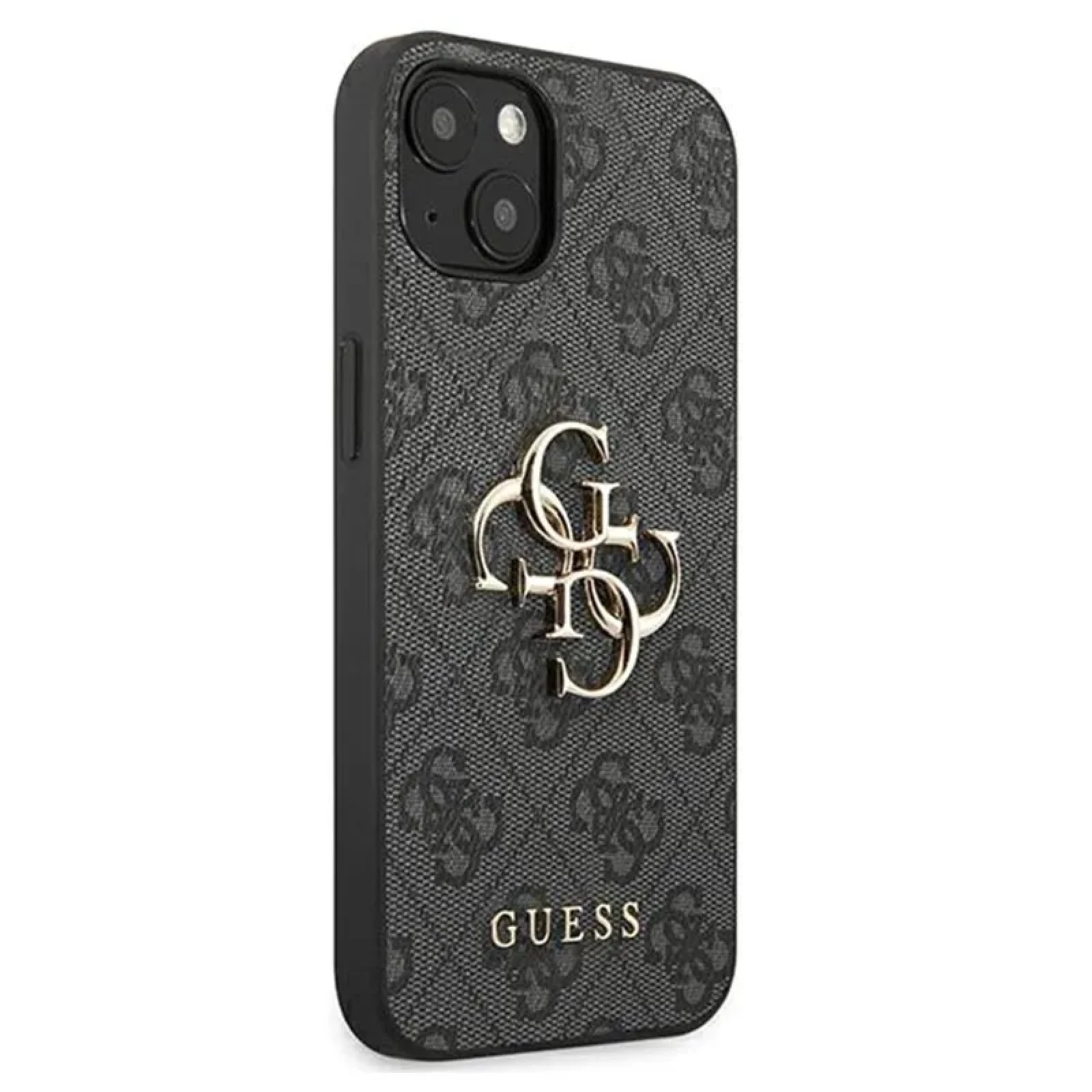 Гръб Guess PU 4G Metal Logo Case за iPhone 13 - Сив