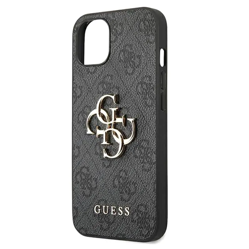 Гръб Guess PU 4G Metal Logo Case за iPhone 13 - Сив