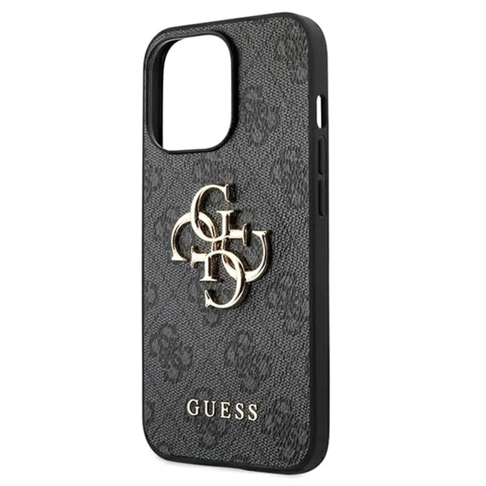 Гръб Guess за iPhone 13 Pro , PU, 4G Metal Logo Case, Сив
