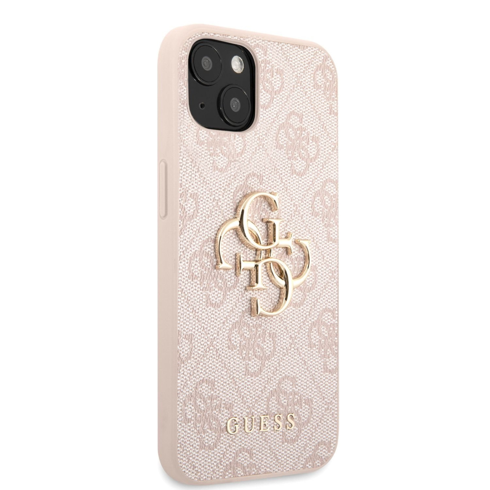 Гръб Guess PU 4G Metal Logo Case за iPhone 13 - Розов